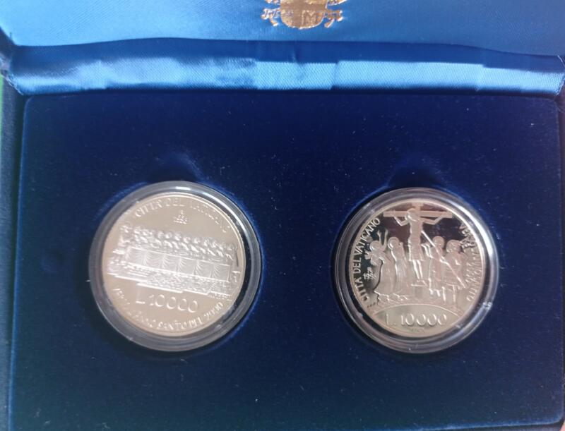 Monete Vaticano Anno 1998 Dittico Lire 10000-Lire 10000 Verso l'Anno Santo del 2000 Proof