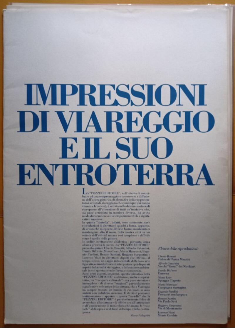 Cartella di stampe ‘Impressioni di Viareggio e il suo entroterra’