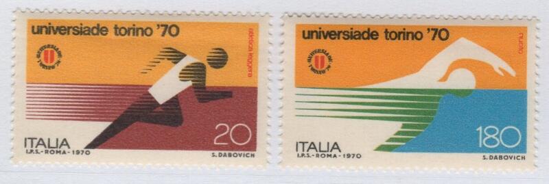 Francobolli Italia Repubblica Anno 1970 Universiadi di Torino