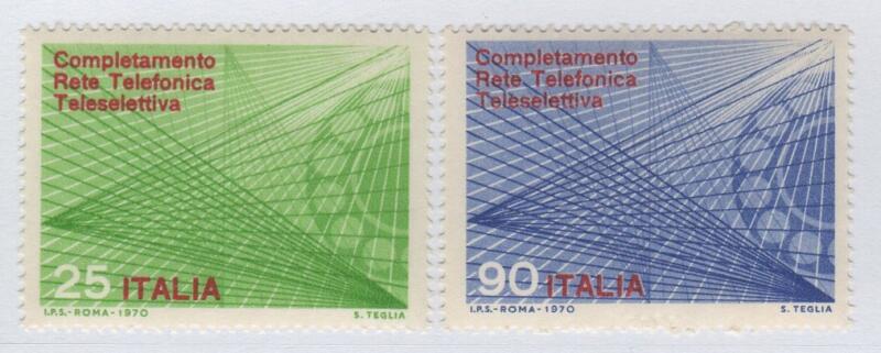 Francobolli Italia Repubblica Anno 1970 Completamento della teleselezione telefonica da utente