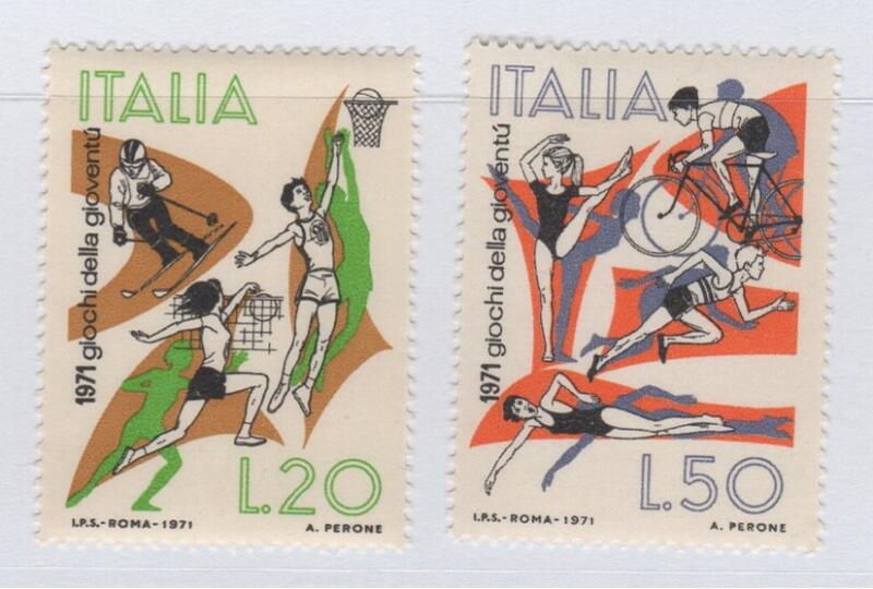 Francobolli Repubblica Italiana Anno 1971 Giochi della gioventù