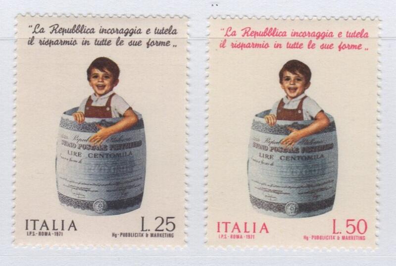 Francobolli Repubblica Italiana Anno 1971 Risparmio postale