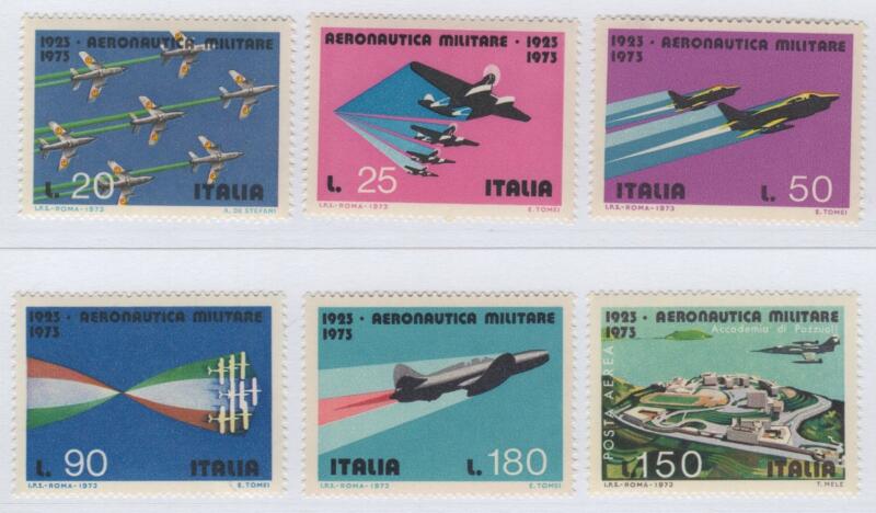 Francobolli Repubblica Italiana Anno 1973 Cinquantenario dell'Aeronautica Militare