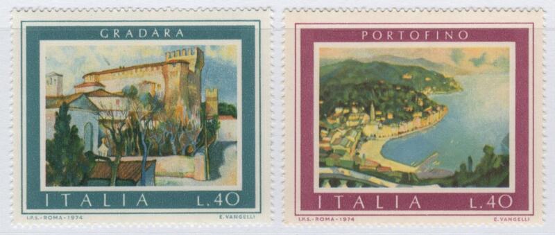 Francobolli Repubblica Italiana Anno 1974 Turistica Prima serie