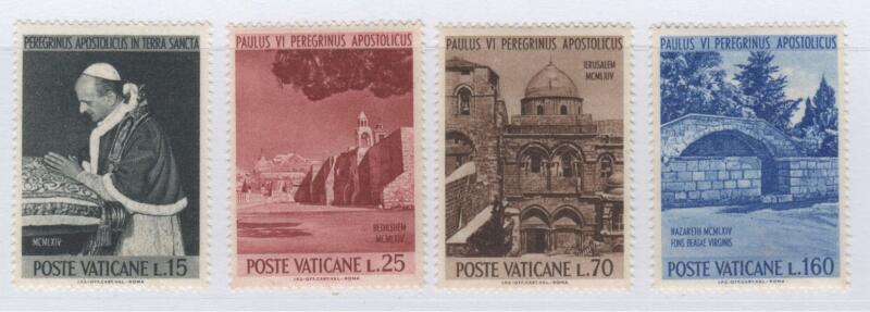 Francobolli Vaticano Anno 1964 Pellegrinaggio di Paolo VI in Terra Santa
