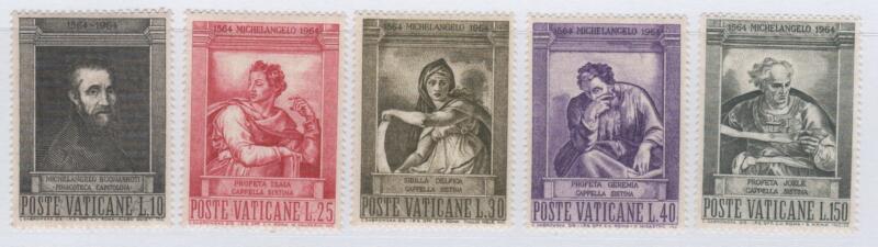 Francobolli Vaticano Anno 1964 Quarto centenario della morte di Michelangelo Buonarroti
