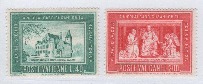 Francobolli Vaticano Anno 1964 Quinto centenario della morte del Cardinale Nicola Cusano