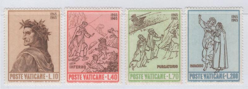 Francobolli Vaticano Anno 1965 Settimo centenario della nascita di Dante Alighieri