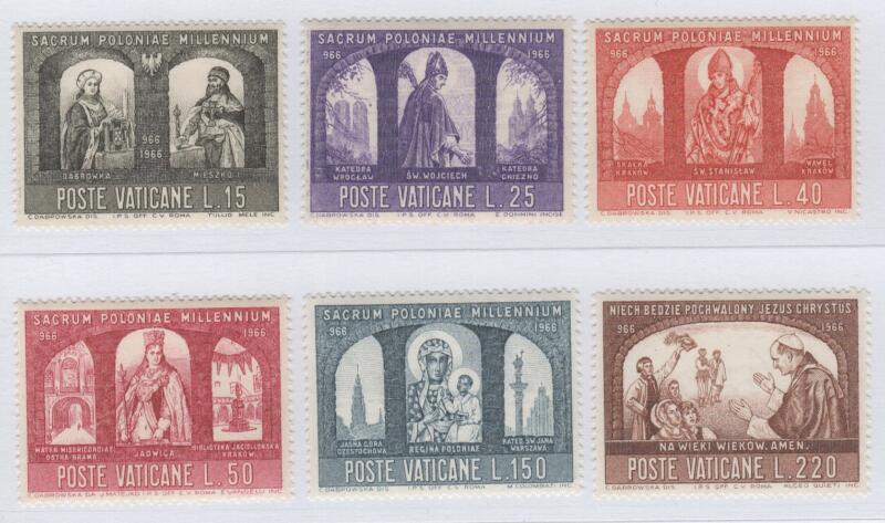 Francobolli Vaticano Anno 1966 Millenario cattolico della Polonia