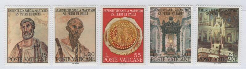 Francobolli Vaticano Anno 1967 19esimo centenario del martirio dei Santi Pietro e Paolo