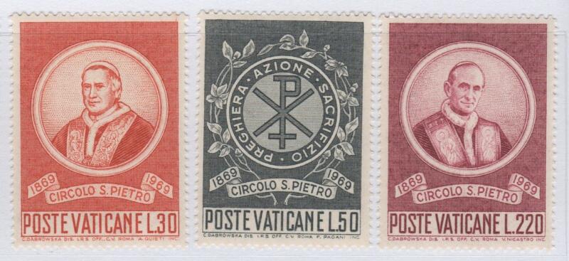 Francobolli Vaticano Anno 1969 Centenario del Circolo San Pietro