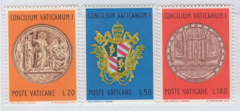 Francobolli Vaticano Anno 1970 Centenario del Concilio Vaticano I