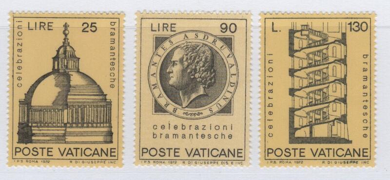 Francobolli Vaticano Anno 1972 Celebrazioni Bramantesche