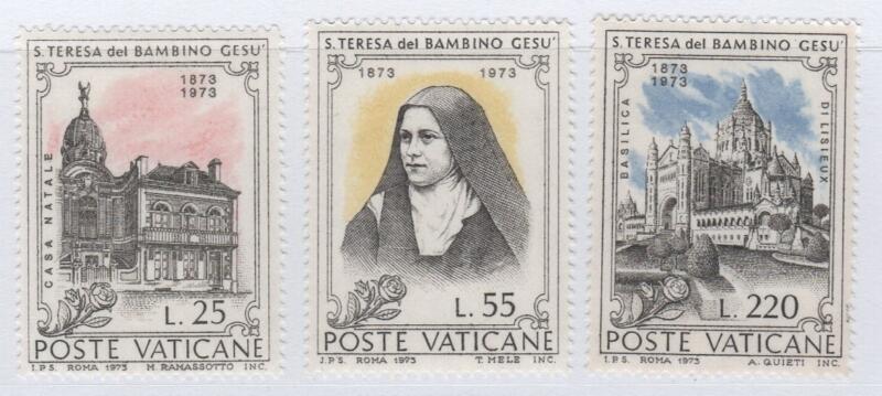 Francobolli Vaticano Anno 1973 Centenario della nascita di Santa Teresa del Bambino Gesù