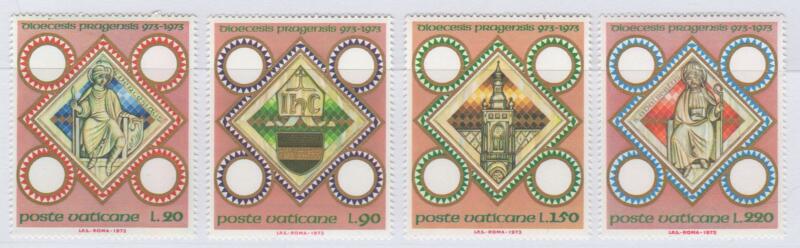 Francobolli Vaticano Anno 1973 Millenario della Diocesi di Praga