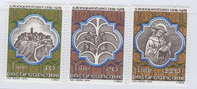 Francobolli Vaticano Anno 1974 Settimo centenario della morte di San Bonaventura