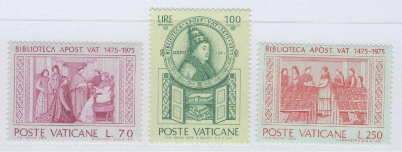 Francobolli Vaticano Anno 1975 Quinto centenario della Biblioteca Apostolica Vaticana
