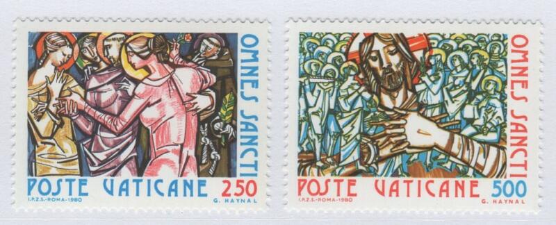 Francobolli Vaticano Anno 1980 Solennità liturgica di Ognissanti