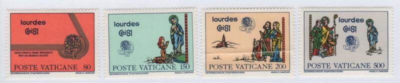 Francobolli Vaticano Anno 1981 Congresso Eucaristico Internazionale Lourdes