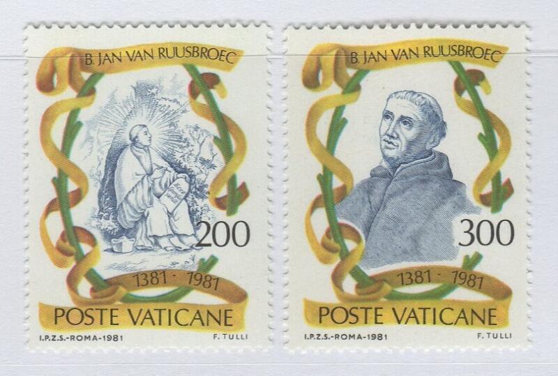 Francobolli Vaticano Anno 1981 Centenario della morte del Beato Jan Van Ruusbroec