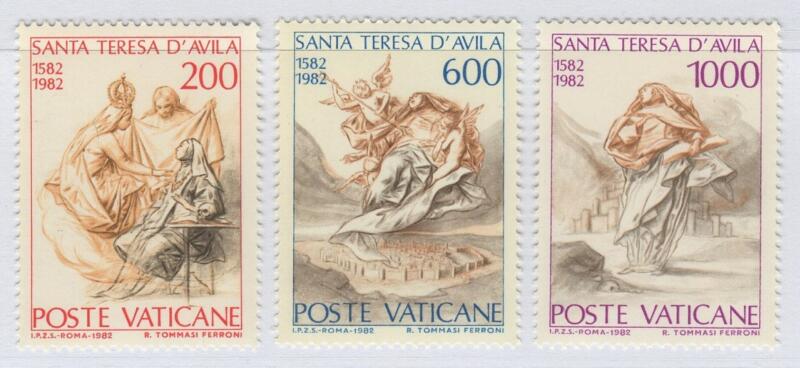 Francobolli Vaticano Anno 1982 Quarto centenario della morte di Santa Teresa d'Avila