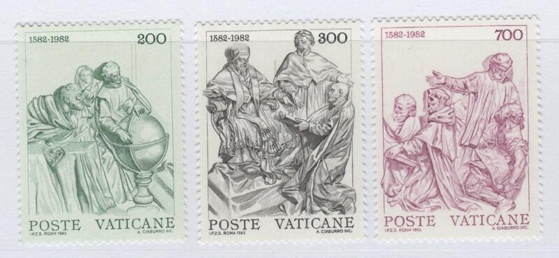 Francobolli Vaticano Anno 1982 Quarto centenario della riforma del Calendario Gregoriano