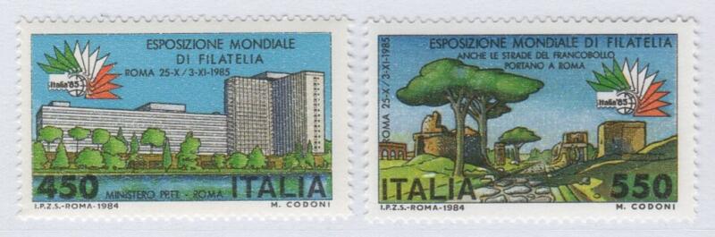 Francobolli Italia Repubblica Anno 1984 Italia 85 Esposizione mondiale di filatelia