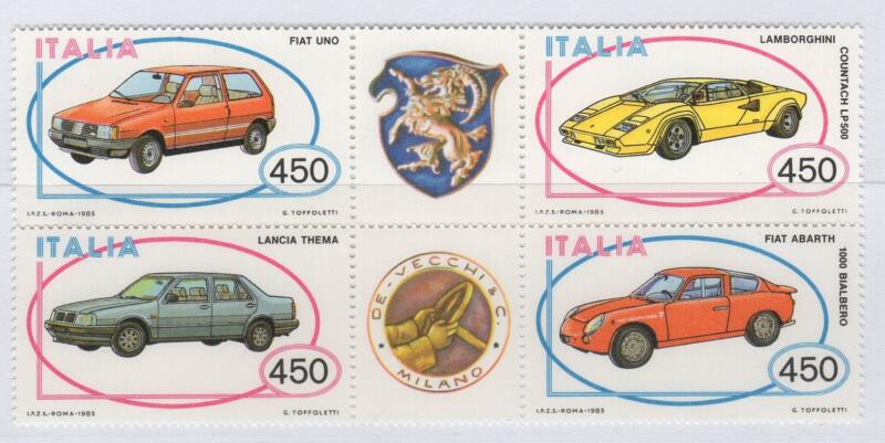 Francobolli Italia Repubblica Anno 1985 Costruzioni automobilistiche italiane Seconda serie