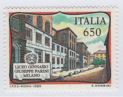 Francobollo Italia Repubblica Anno 1989 Scuole d'Italia Seconda serie