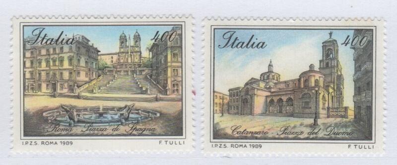 Francobolli Italia Repubblica Anno 1989 Piazze d'Italia Terza serie