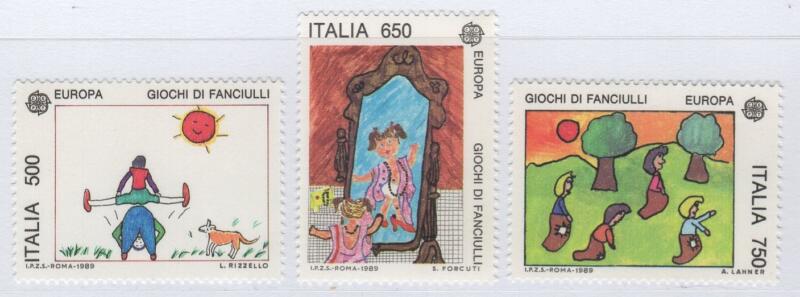 Francobolli Italia Repubblica Anno 1989 Europa Giochi infantili