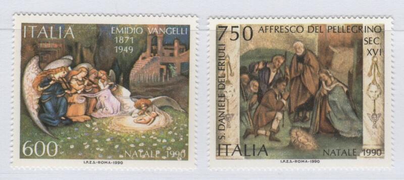 Francobolli Italia Repubblica Anno 1990 Natale