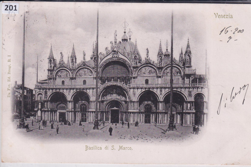 Cartolina illustrata Venezia Basilica di S. Marco