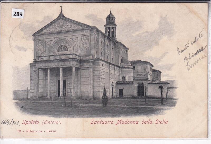 Cartolina illustrata Spoleto (dintorni) Santuario Madonna della Stella