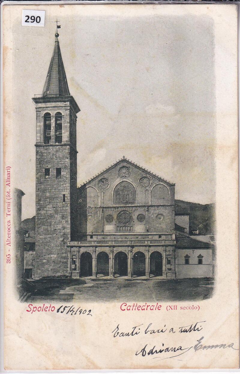 Cartolina illustrata Spoleto Cattedrale