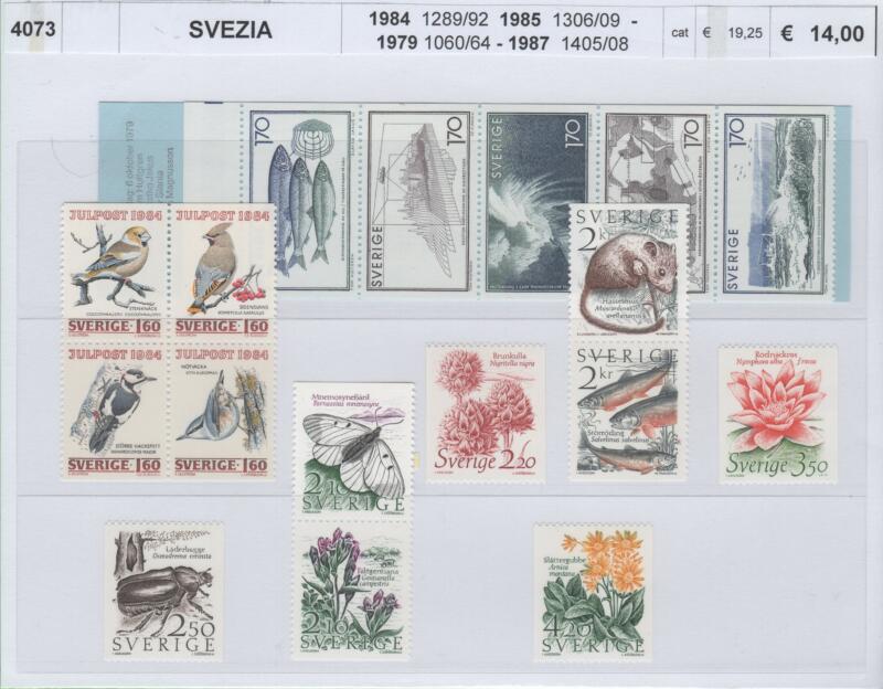Francobolli Svezia Anni 1979-1984-1985-1987 Varie emissioni