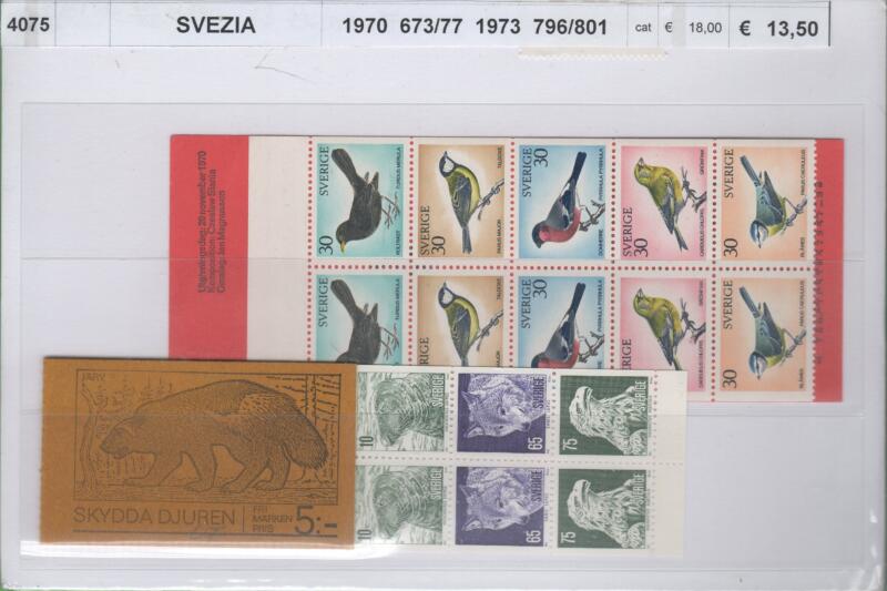 Francobolli Svezia Anni 1970-1973 Varie emissioni
