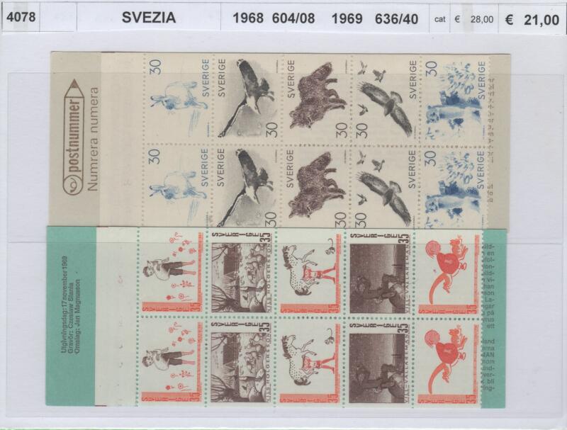 Francobolli Svezia Anni 1968-1969 Varie emissioni