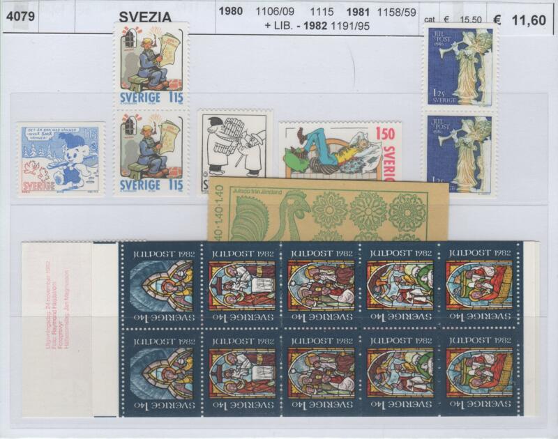 Francobolli e libretti Svezia Anni 1980-1981-1982 Varie emissioni