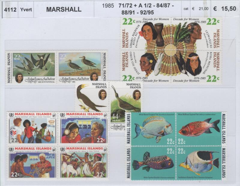Francobolli Isole Marshall Anno 1985 Varie emissioni