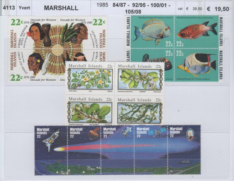 Francobolli Isole Marshall Anno 1985 Varie emissioni