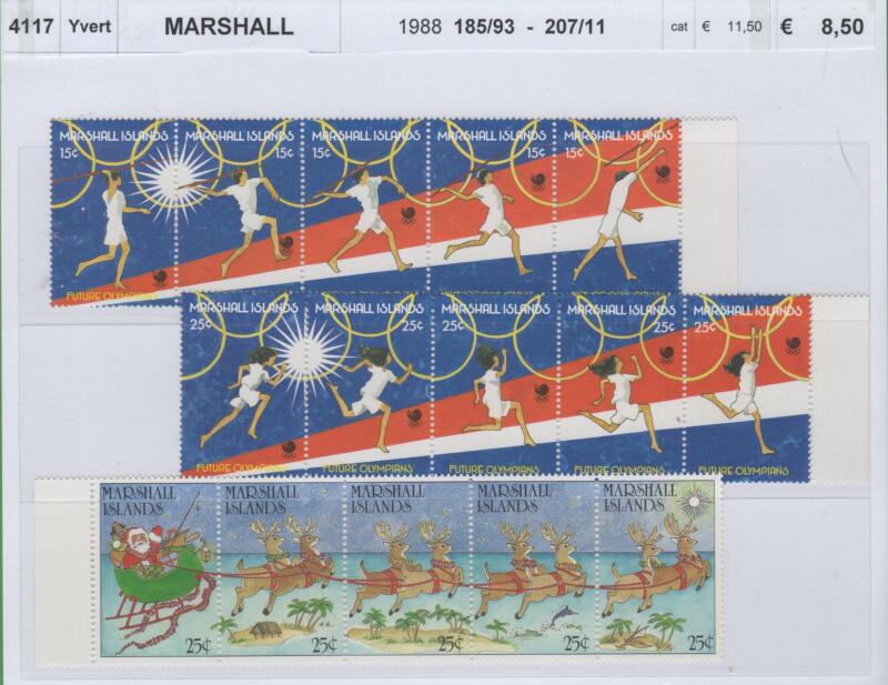 Francobolli Isole Marshall Anno 1988 Varie emissioni