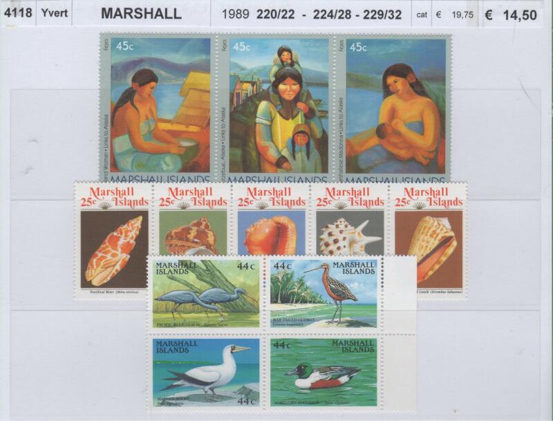 Francobolli Isole Marshall Anno 1989 Varie emissioni