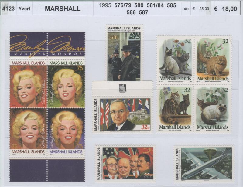 Francobolli Isole Marshall Anno 1995 Varie emissioni