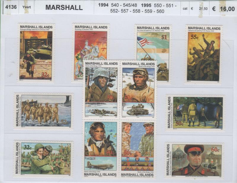 Francobolli Isole Marshall Anni 1994-1995 Varie emissioni