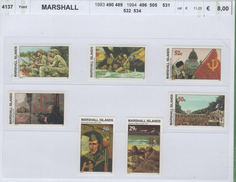 Francobolli Isole Marshall Anni 1993-1994 Varie emissioni