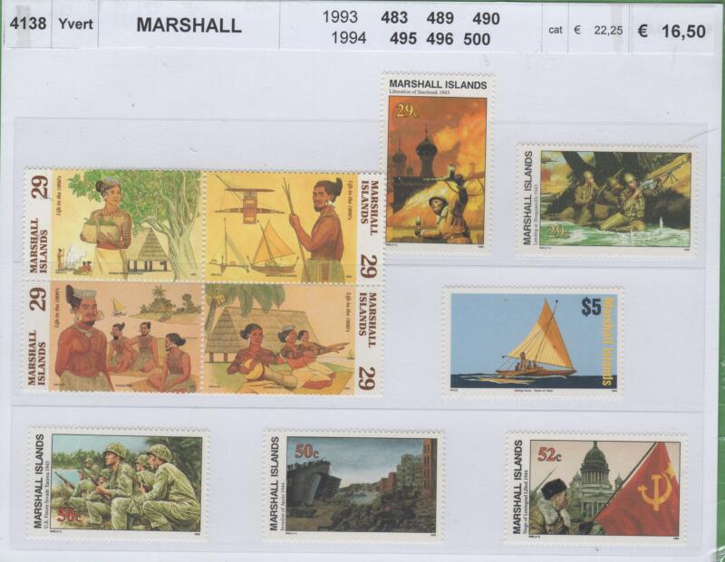 Francobolli Isole Marshall Anni 1993-1994 Varie emissioni