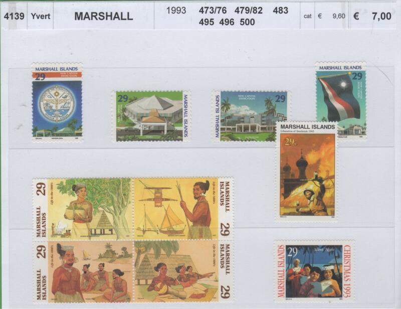Francobolli Isole Marshall Anno 1993 Varie emissioni