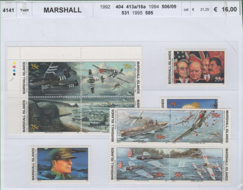 Francobolli Isole Marshall Anni 1992-1994-1995 Varie emissioni