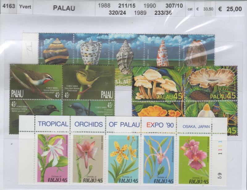 Francobolli Palau Anni 1988-1989-1990 Varie emissioni